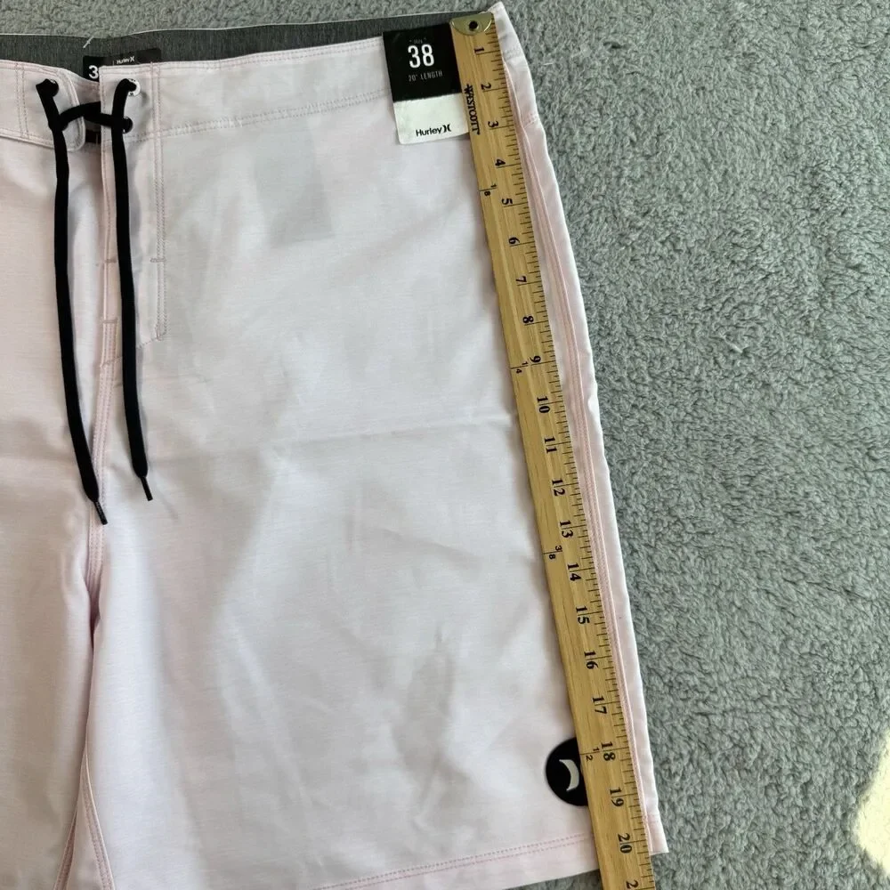 S Hurley Board Shorts Mens 38 Pink Stretch Swim Trunks Drawstring‎ NWT